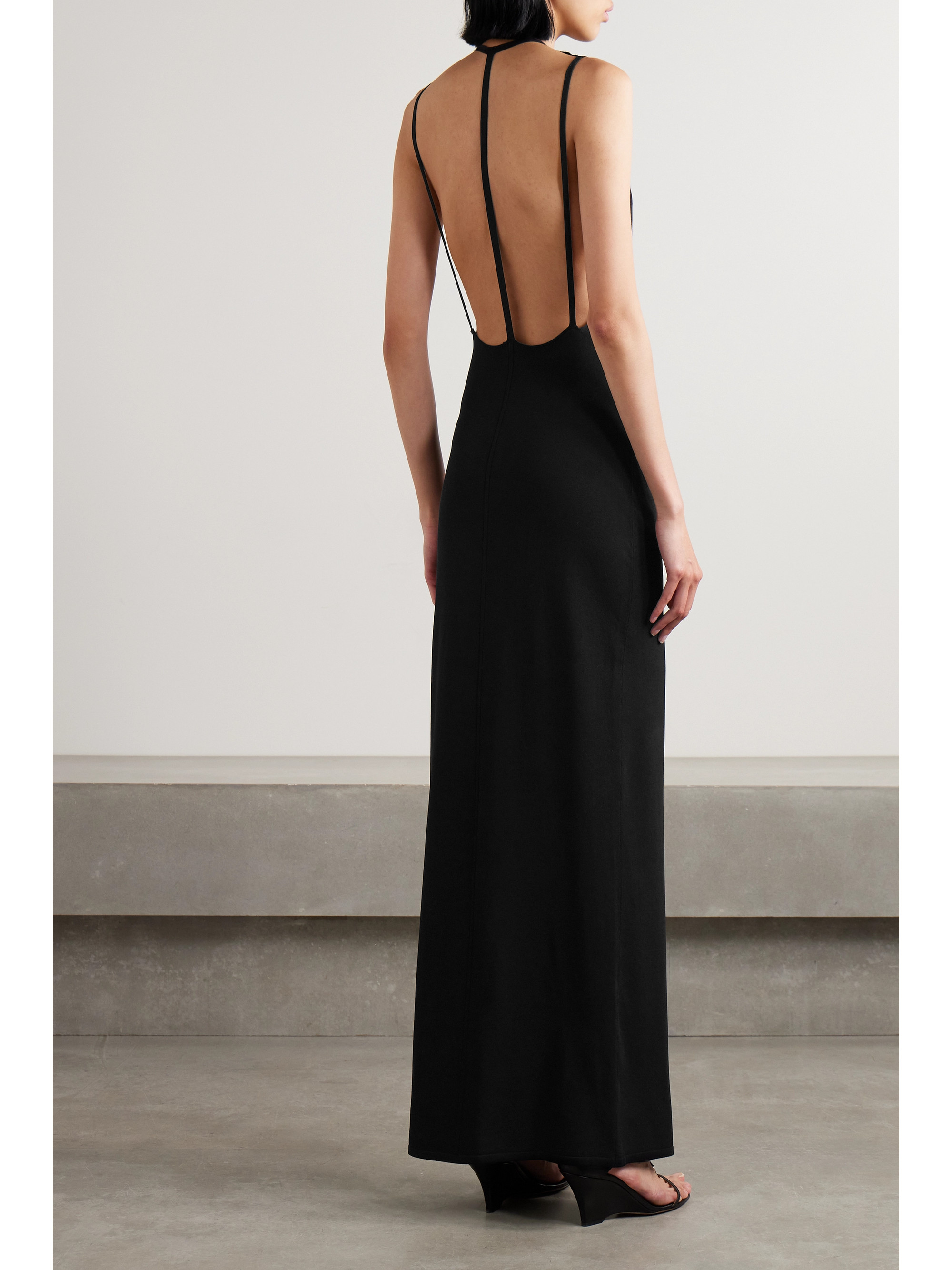 KHAITE Teri open-back jersey maxi dress
