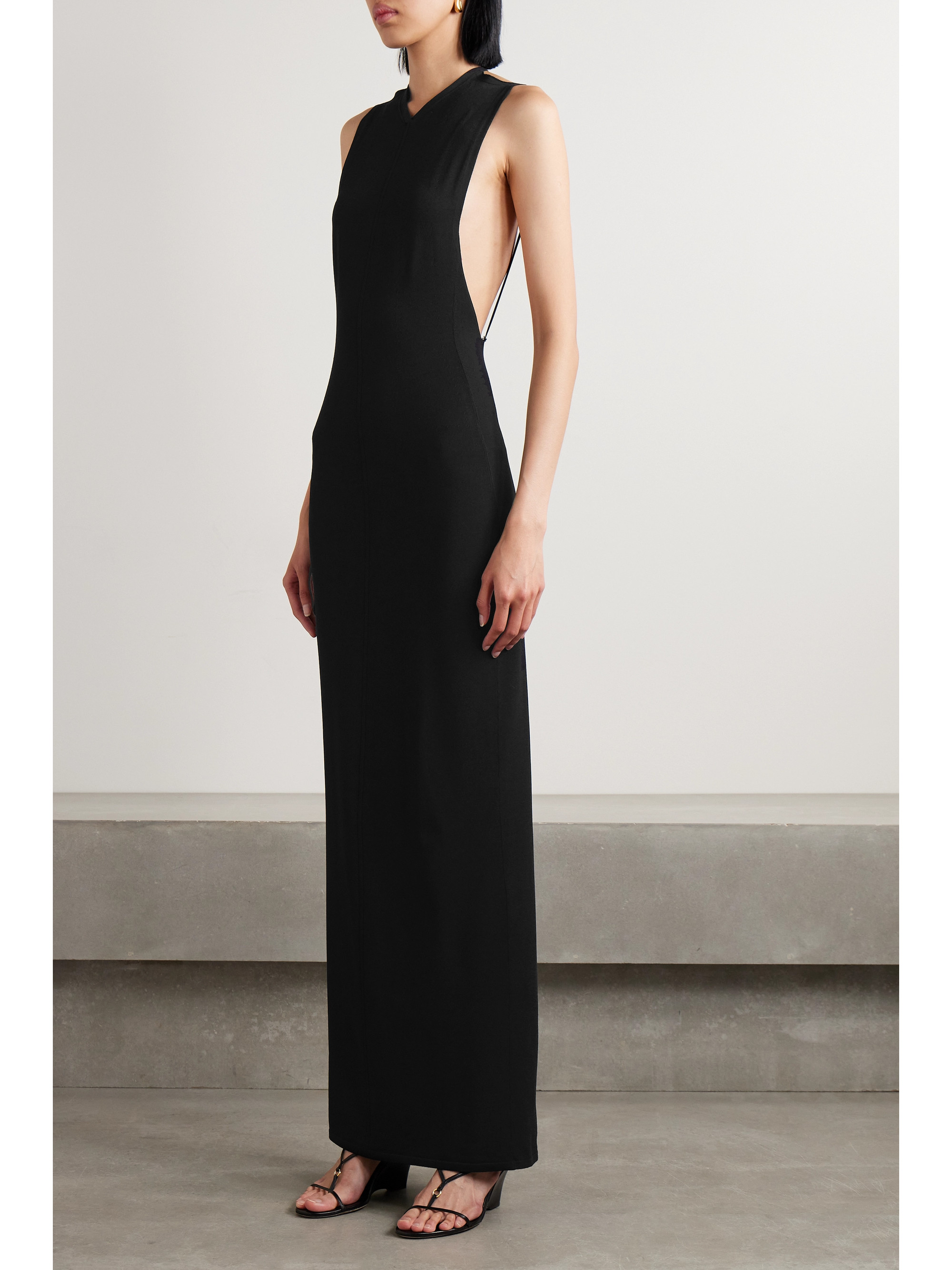 KHAITE Teri open-back jersey maxi dress