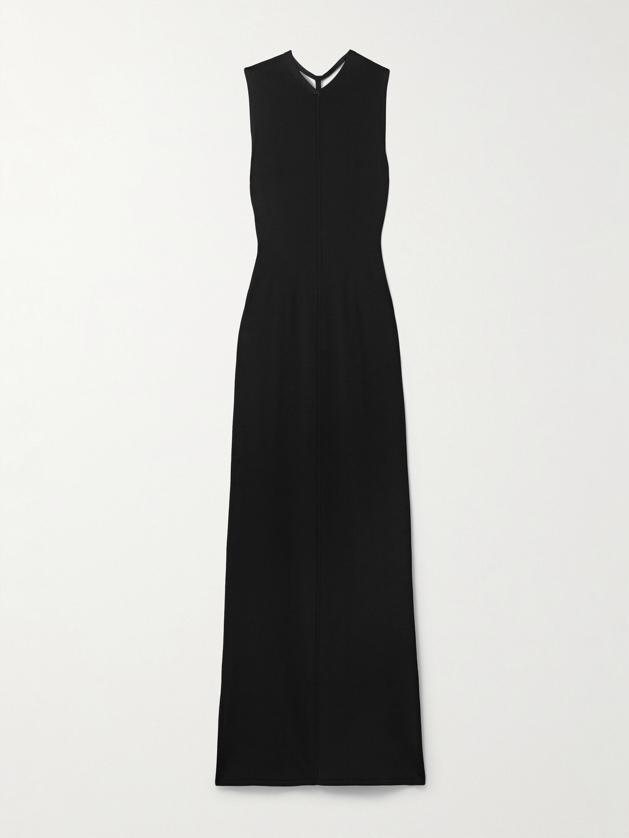 Khaite Teri Open-back Jersey Maxi Dress In Black