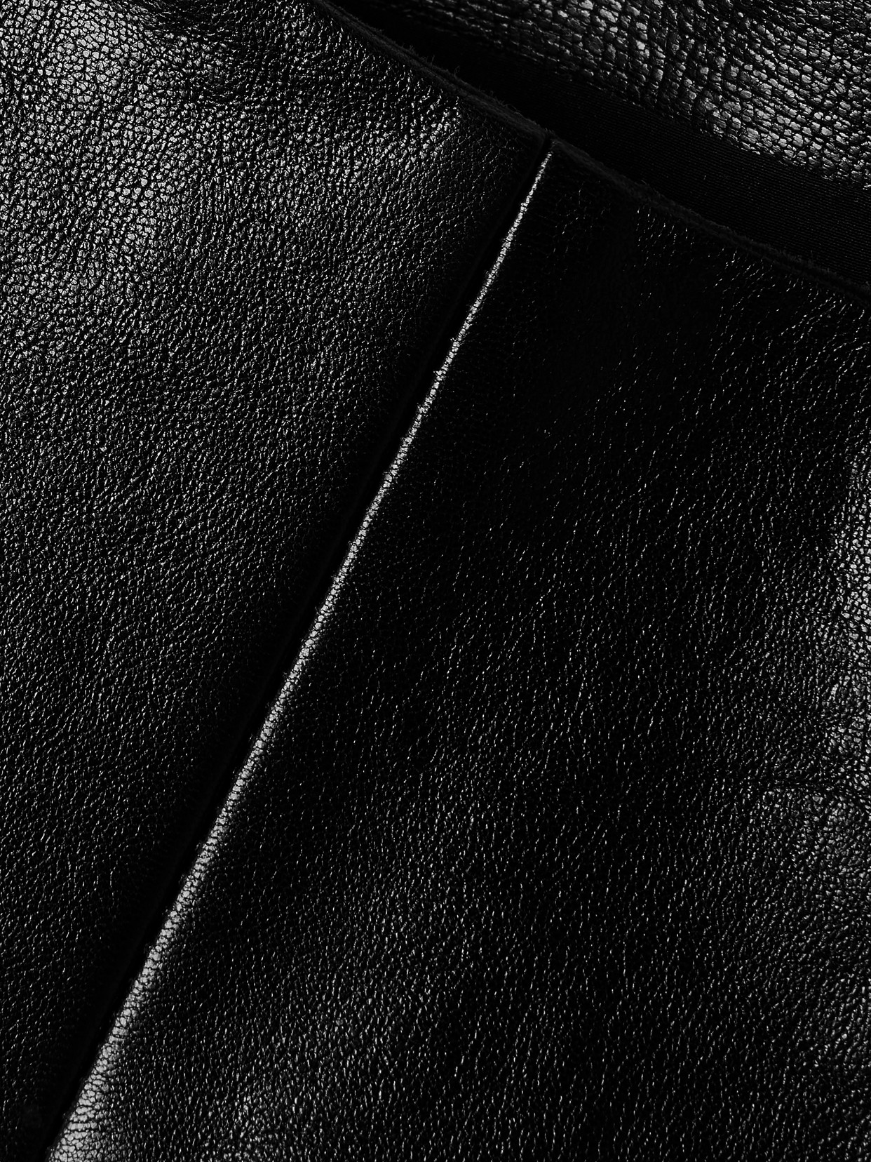 Khaite The Jett Leather Miniskirt In Black