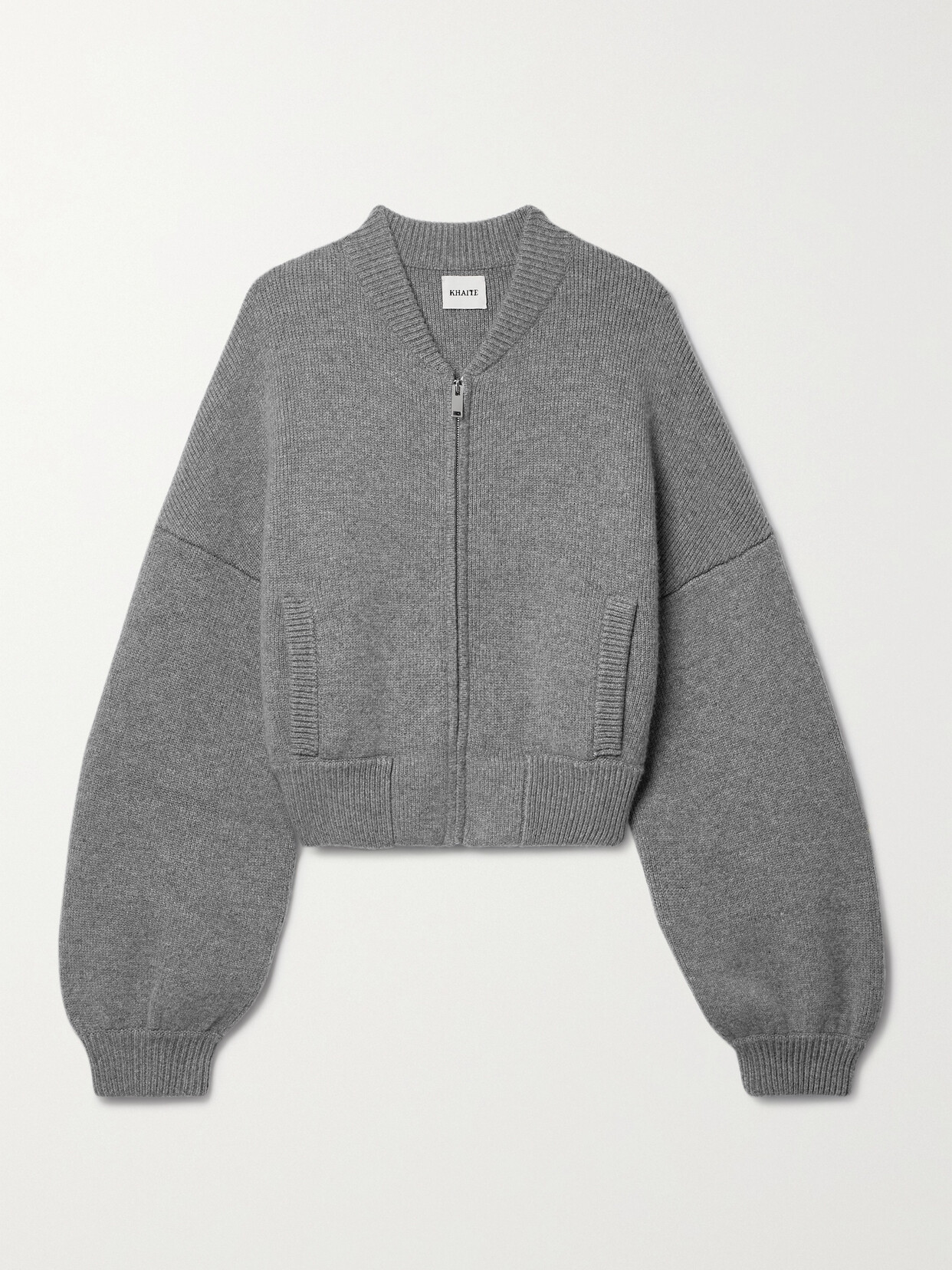 Khaite Rhea Cashmere-blend Jacket In Grey