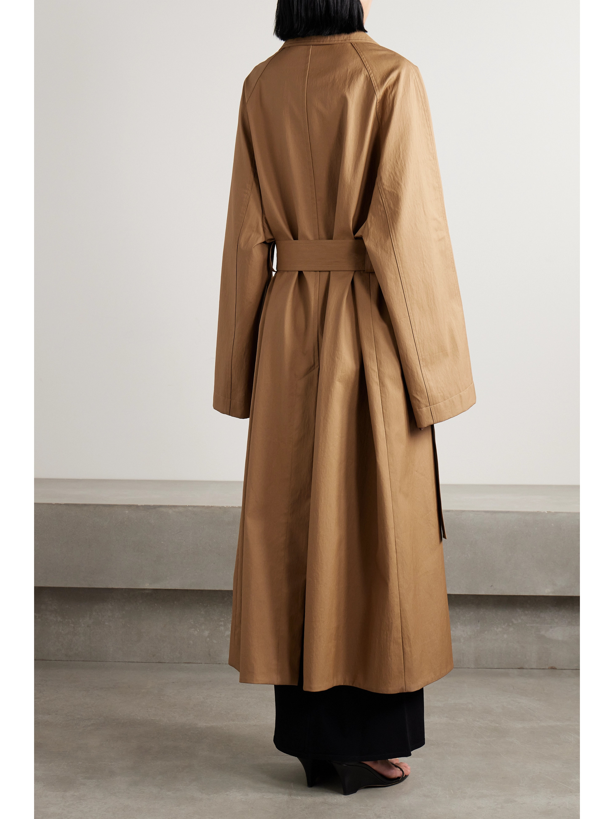 KHAITE Minnie belted cotton-blend twill trench coat