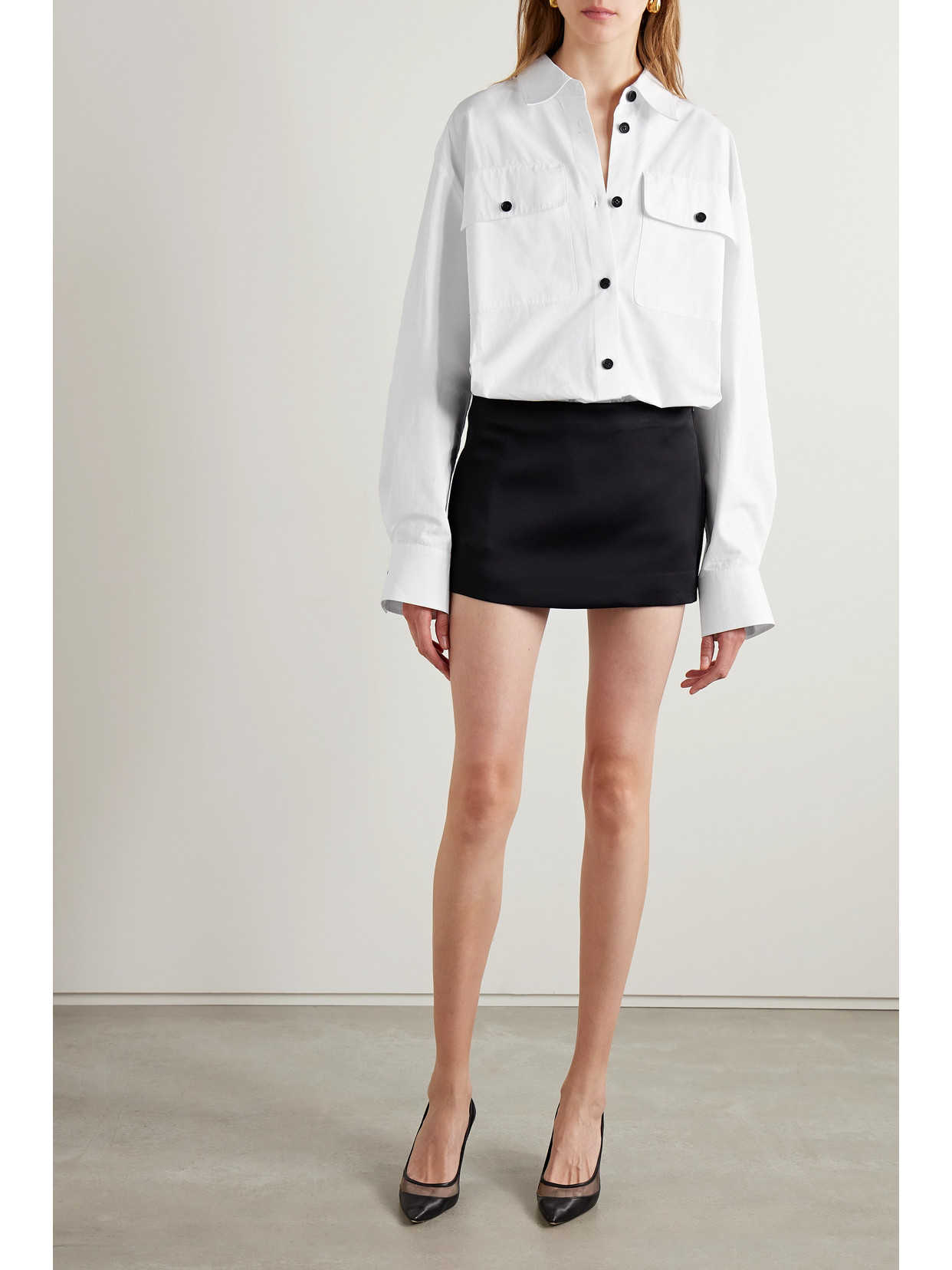 Khaite Missa Oversized Cotton-poplin Shirt In White