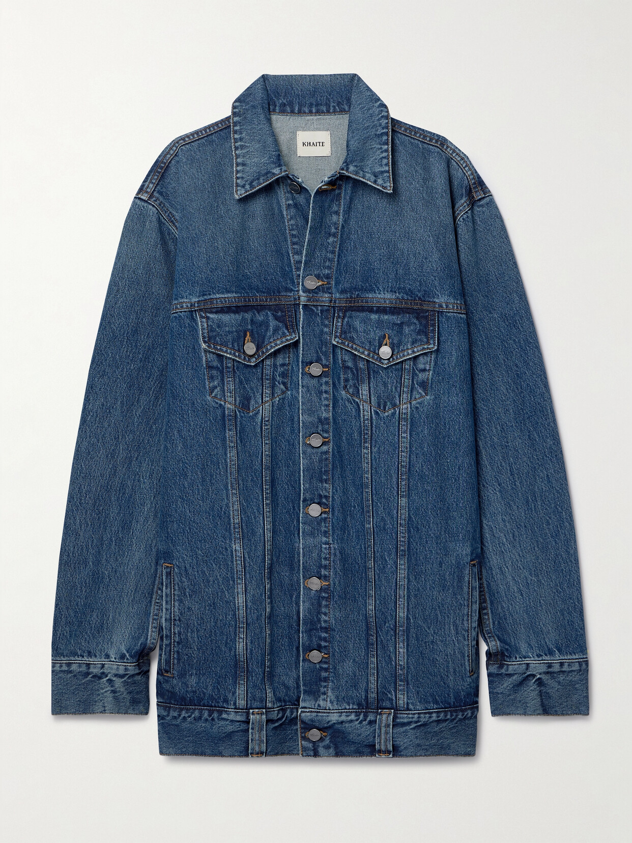 Khaite Ross Oversized Denim Jacket In Blue