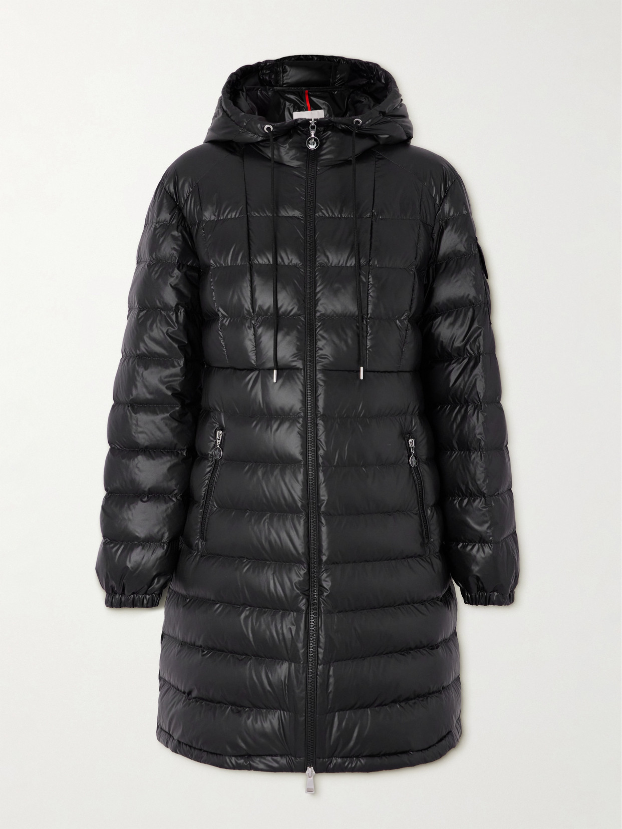 Shop Moncler Amintore Quilted Shell Hooded Down Parka In Black