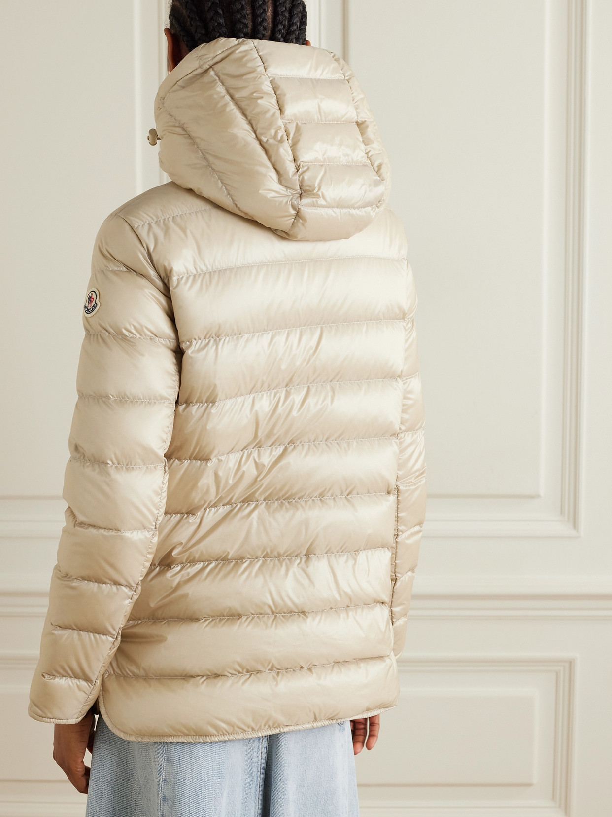 Argenno Hooded Belted Appliquéd Quilted Down Coat
