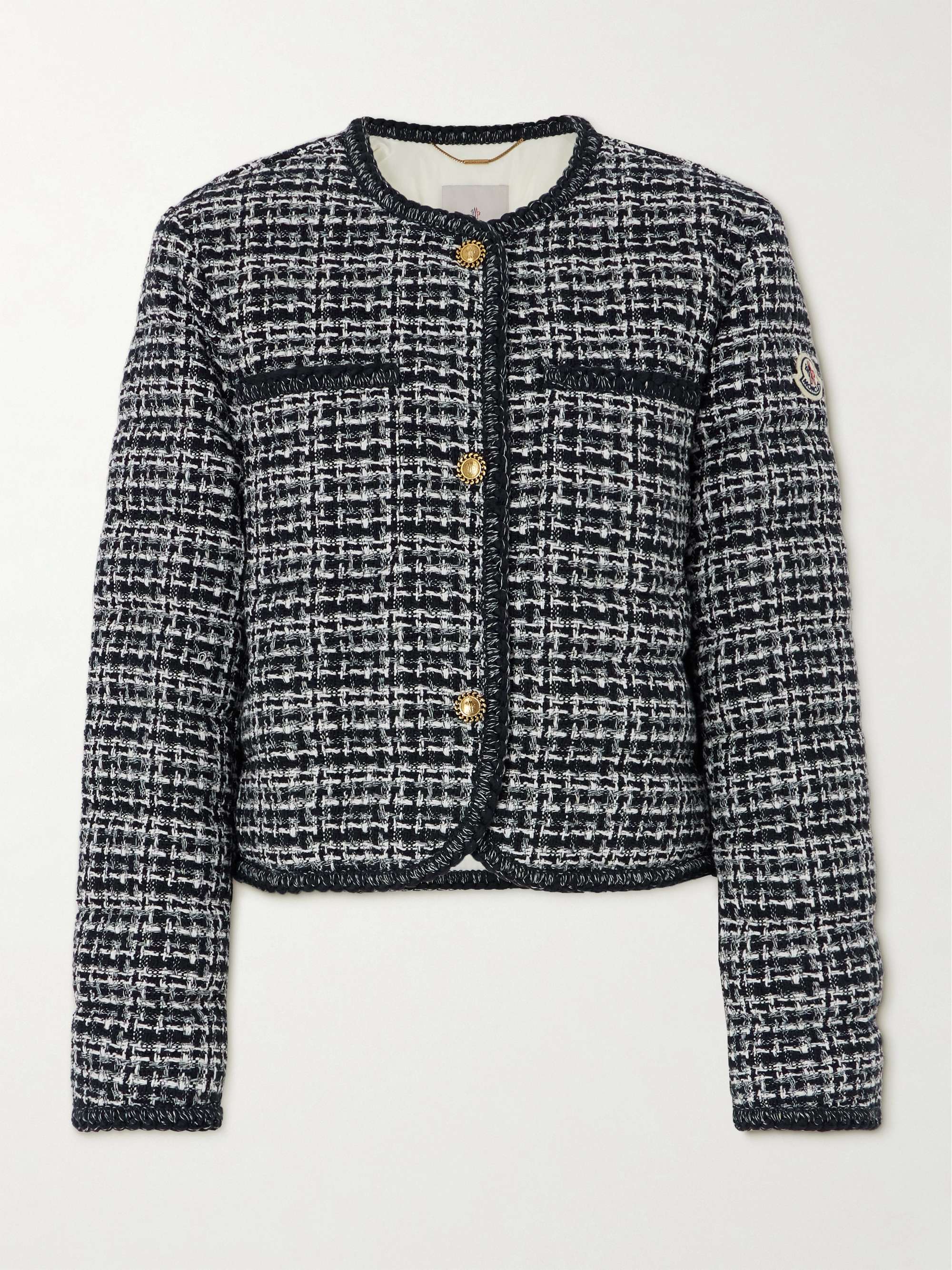 MONCLER Eliadi cotton-blend tweed down jacket | NET-A-PORTER