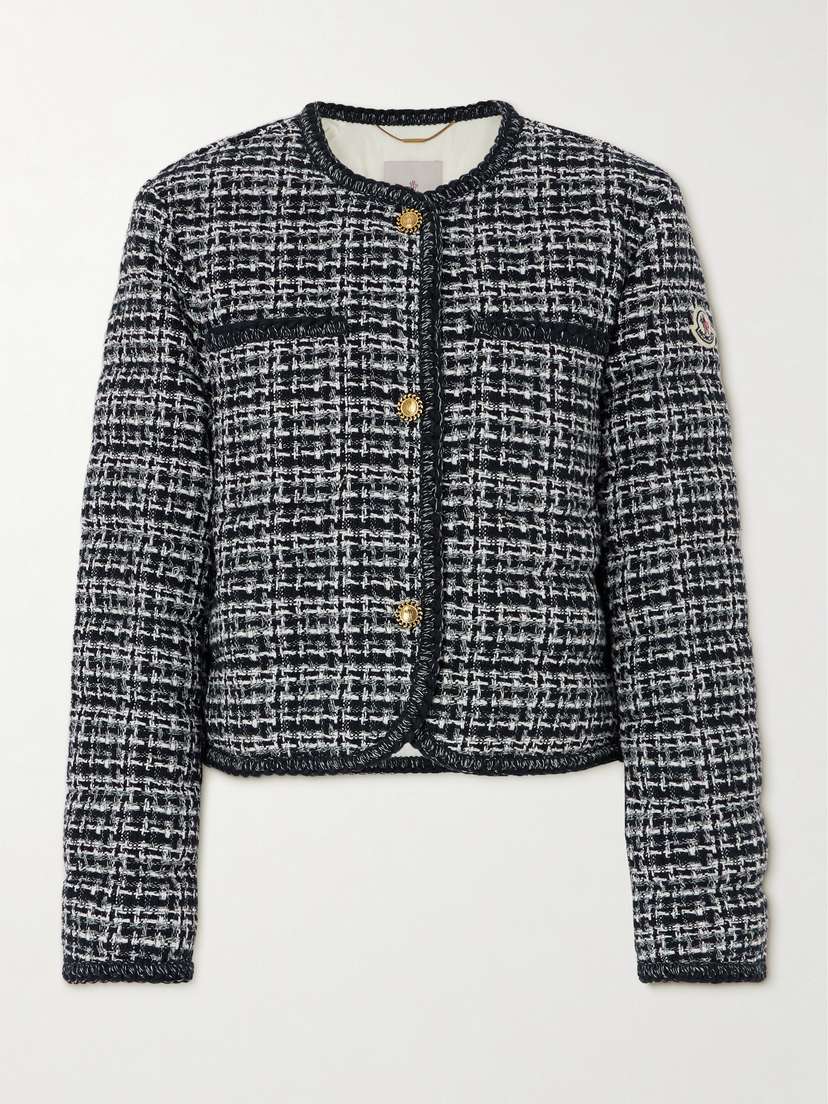 Moncler Eliadi Cotton-blend Tweed Down Jacket