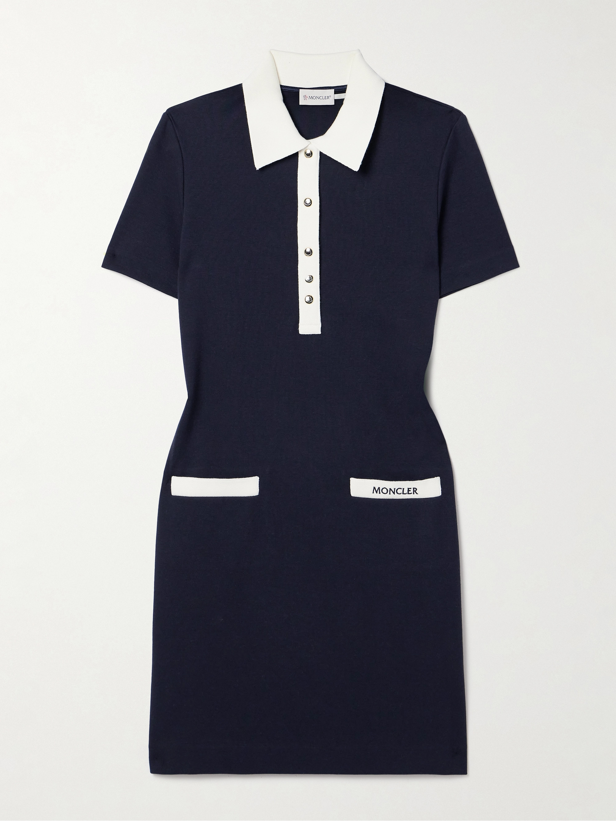 Moncler Cotton-blend jersey mini dress thumbnail