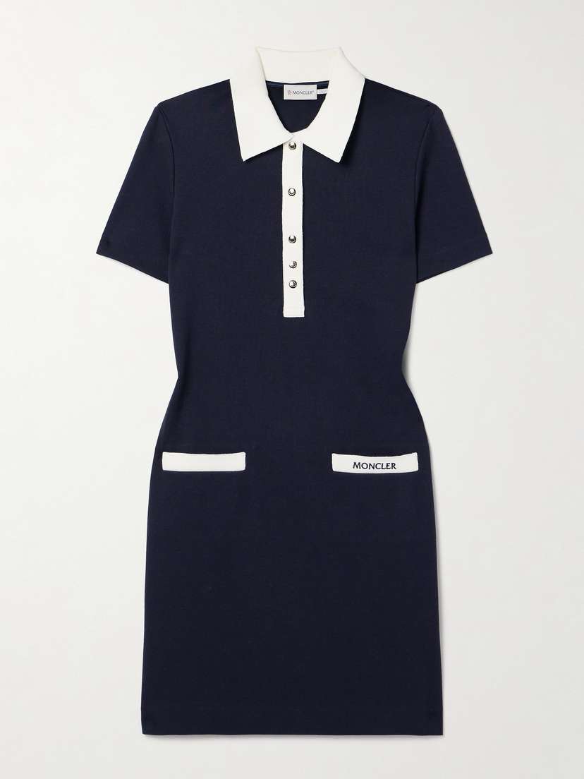 Moncler Cotton-blend Jersey Mini Dress