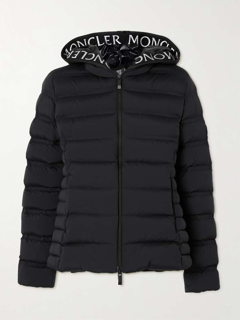 Moncler Appliquéd Webbing-trimmed Quilted Shell Down Jacket