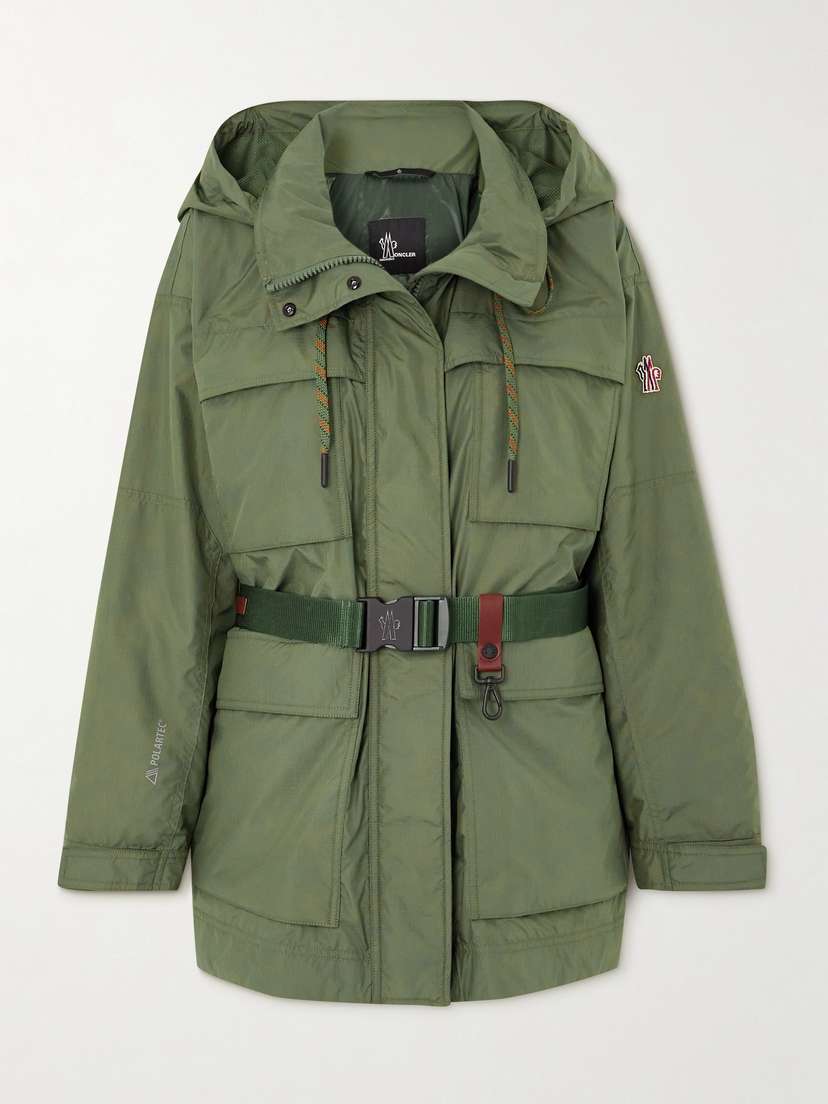 Moncler Grenoble Nuvolau Polartec Belted Hooded Ripstop Jacket