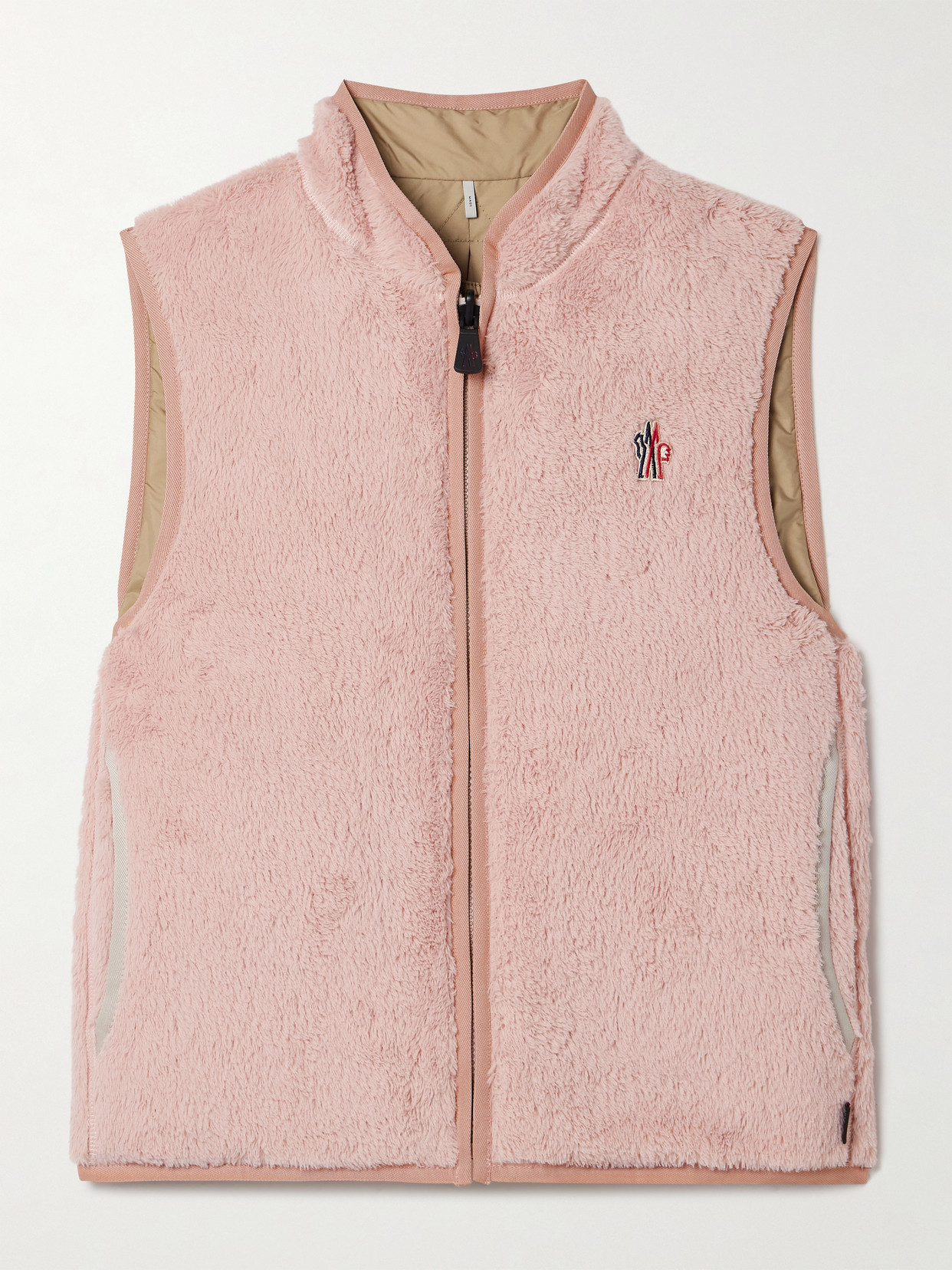 Shop Moncler Reversible Polartec® High Loft™ Fleece And Shell Vest In Pink