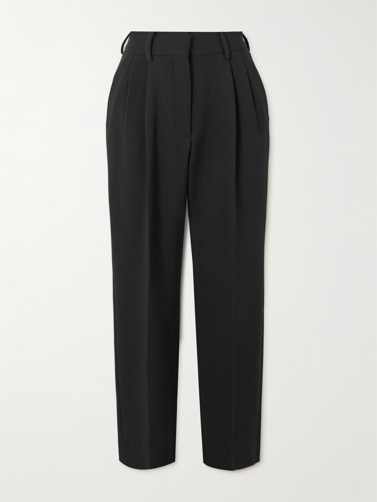 Blazé Milano - Pleated Wool-crepe Straight-leg Pants - Black