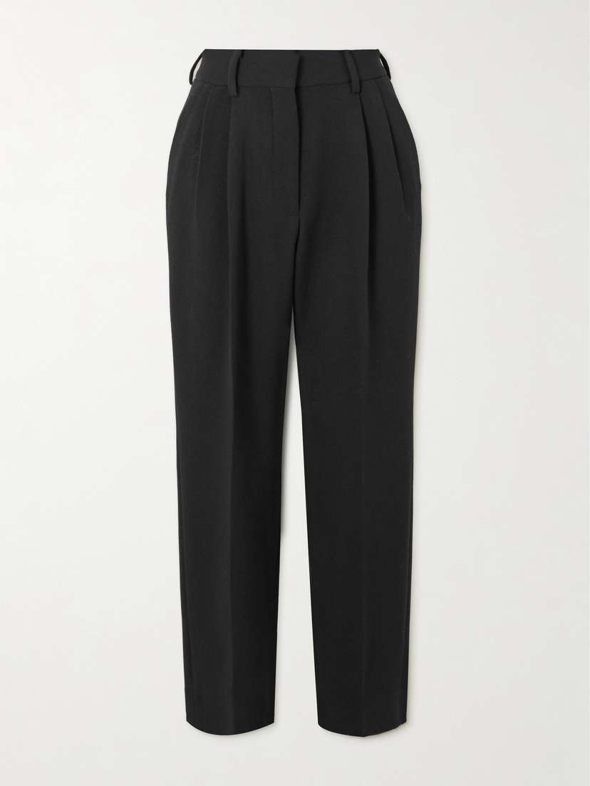 Blazé Milano Pleated Wool-crepe Straight-leg Pants
