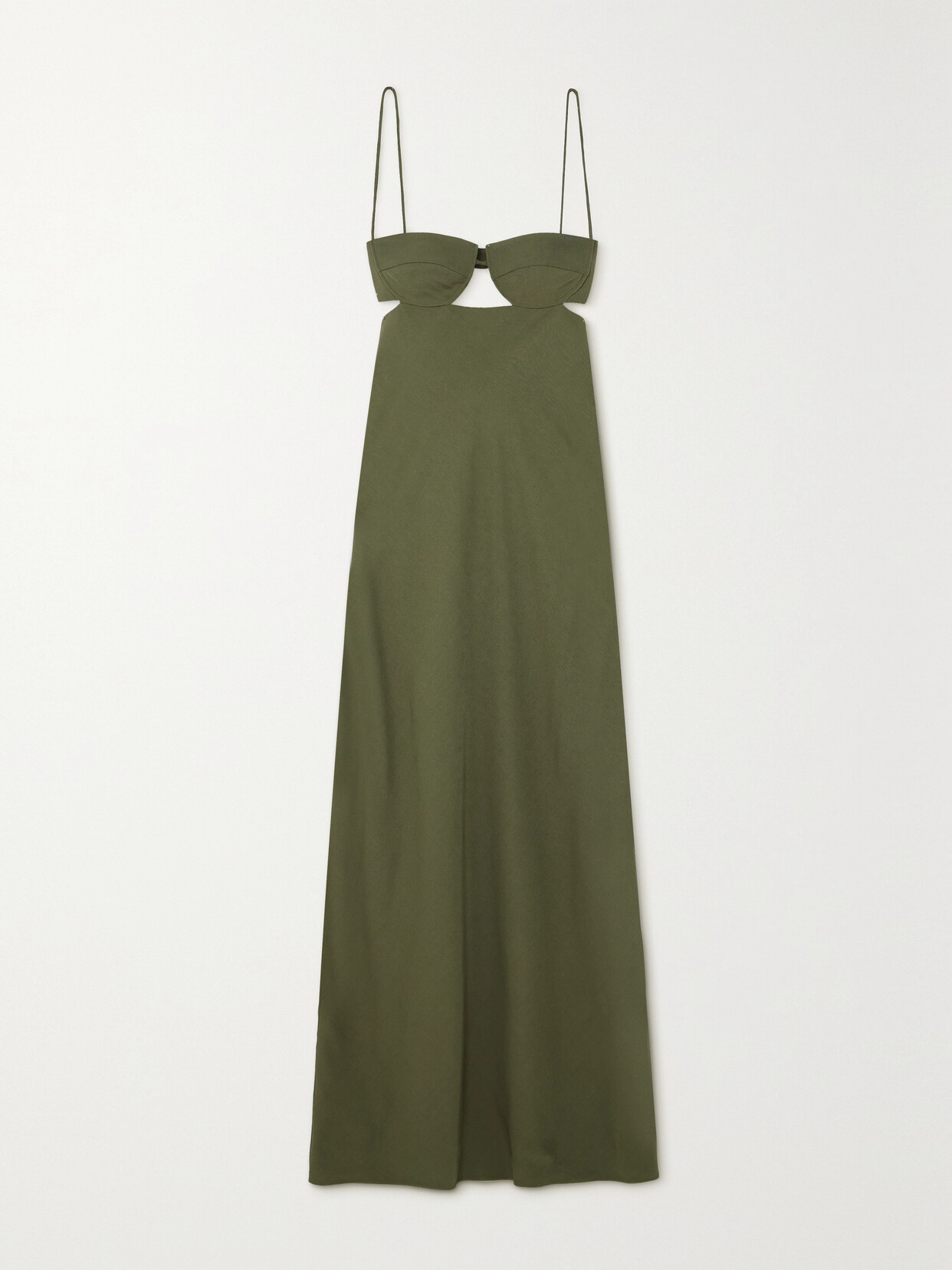 ST. AGNI - + Net Sustain Resort Cutout Twill Maxi Dress - Green