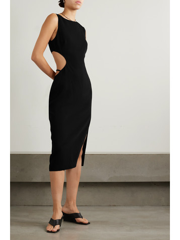 St. Agni + NET SUSTAIN Arc cutout stretch-crepe midi dress