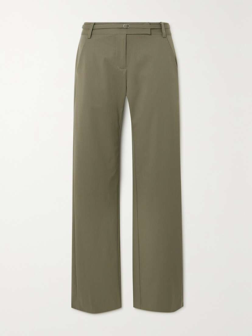 St. Agni + Net Sustain 90s Stretch Wool-twill Wide-leg Pants - x large