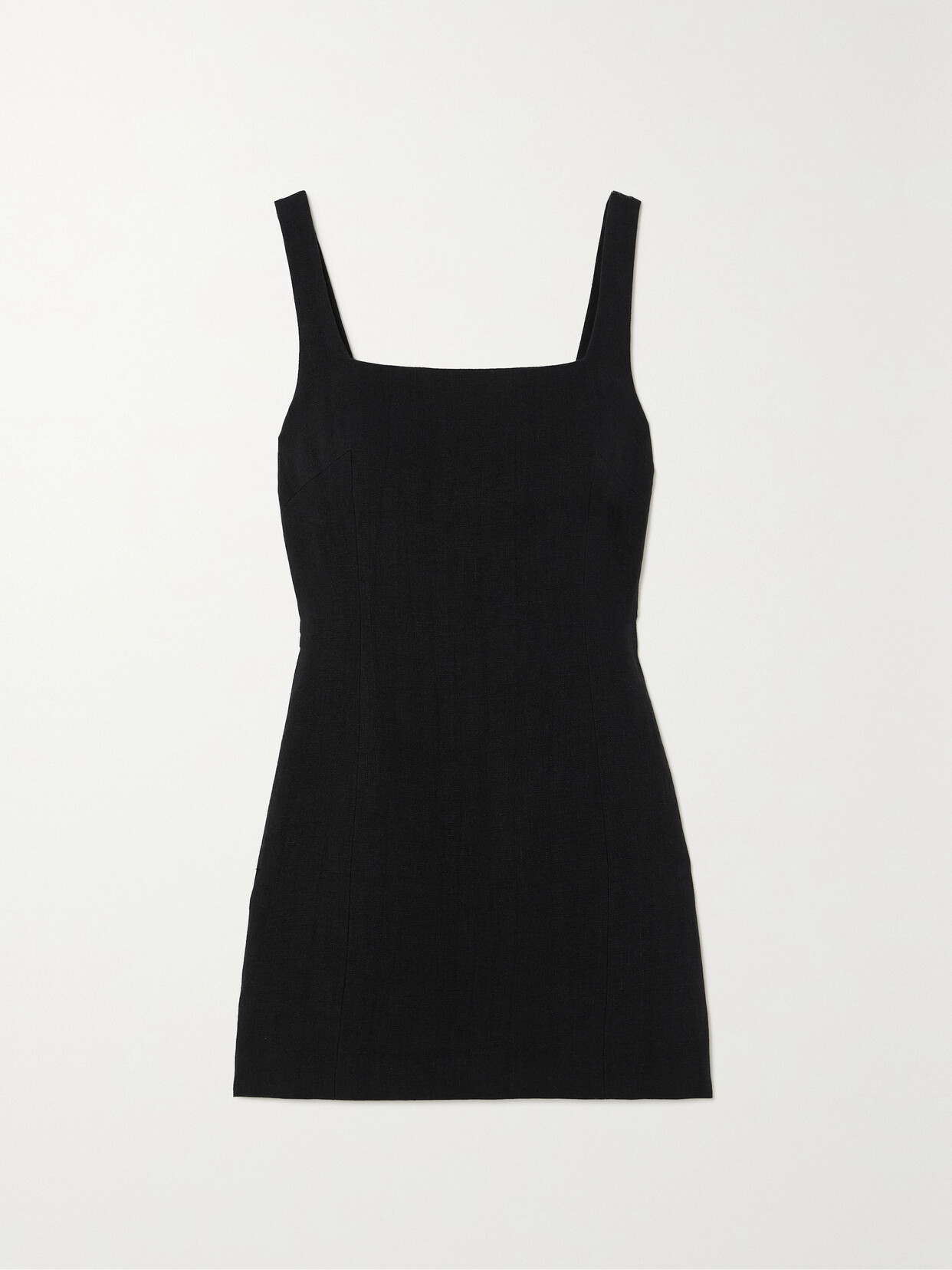 St Agni + Net Sustain Linen Mini Dress In Black