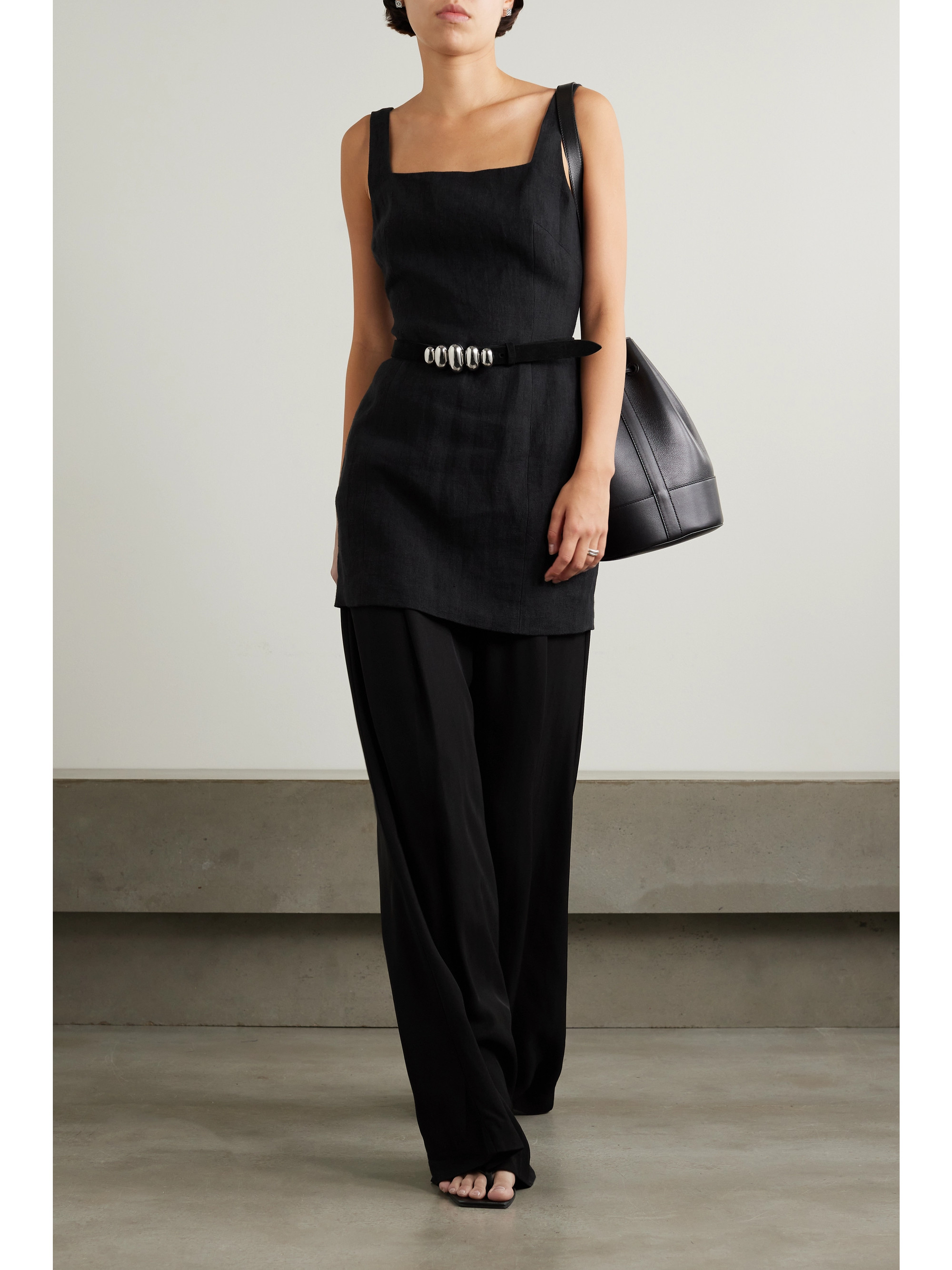 St. Agni + NET SUSTAIN linen mini dress