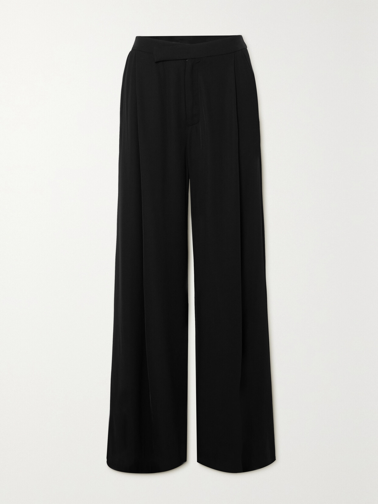 St. Agni Twill Wide-leg Pants In Black