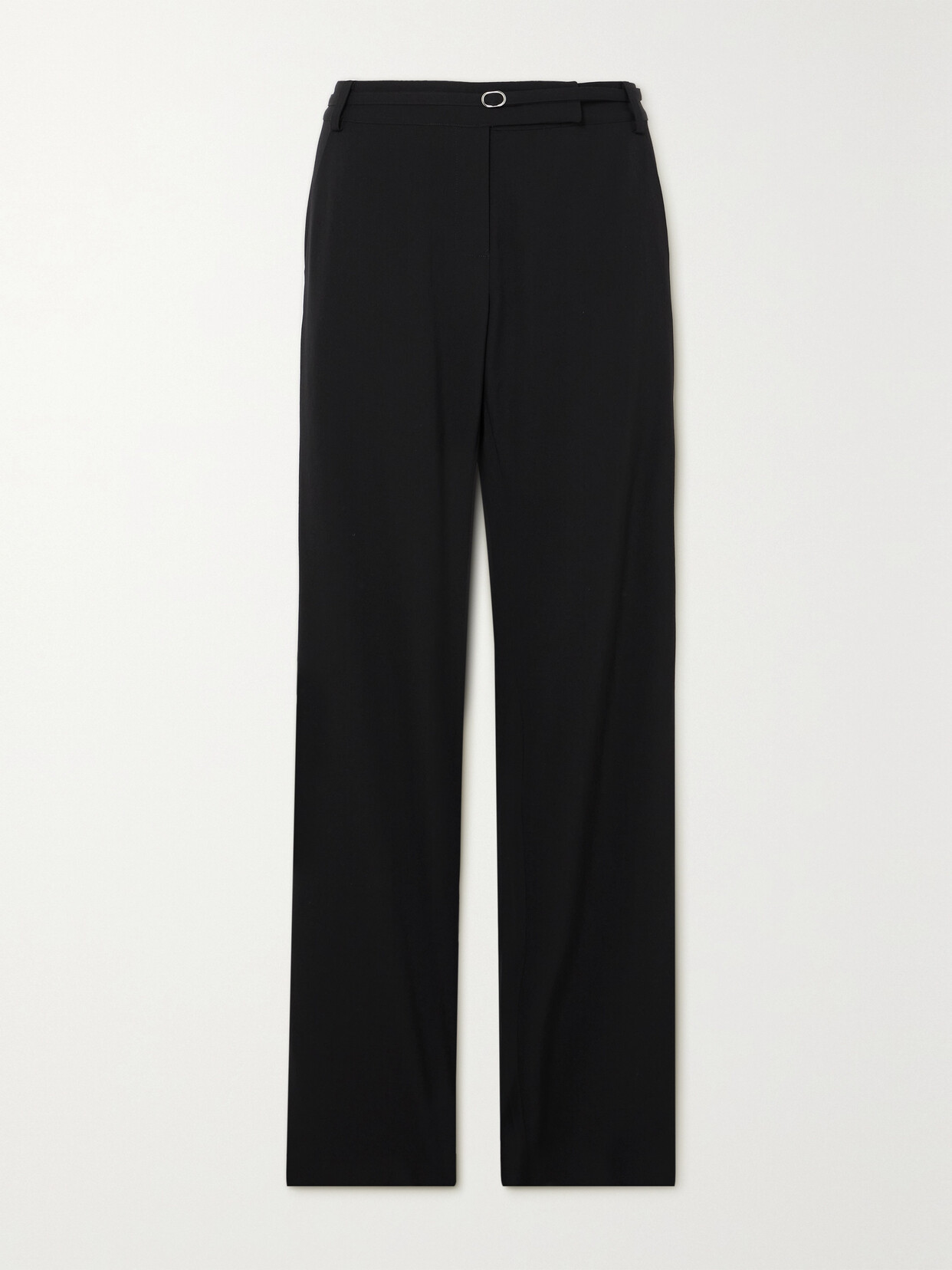 ST. AGNI - + Net Sustain 90s Stretch-wool Twill Wide-leg Pants - Black