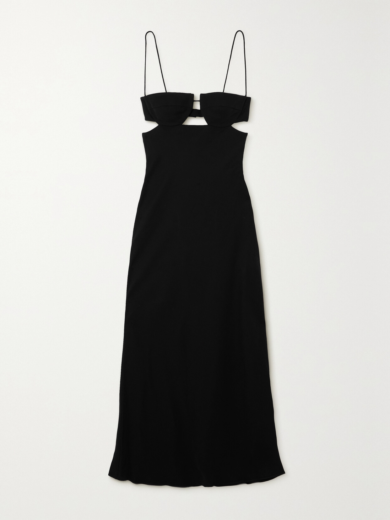 St. Agni + Net Sustain Resort Cutout Twill Maxi Dress In Black