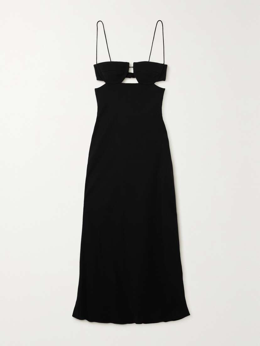 St. Agni + Net Sustain Resort Cutout Twill Maxi Dress - x large