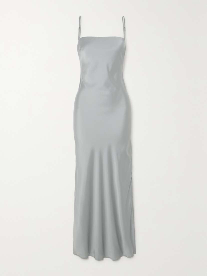 St. Agni Stretch Silk-blend Satin Maxi Dress - x small
