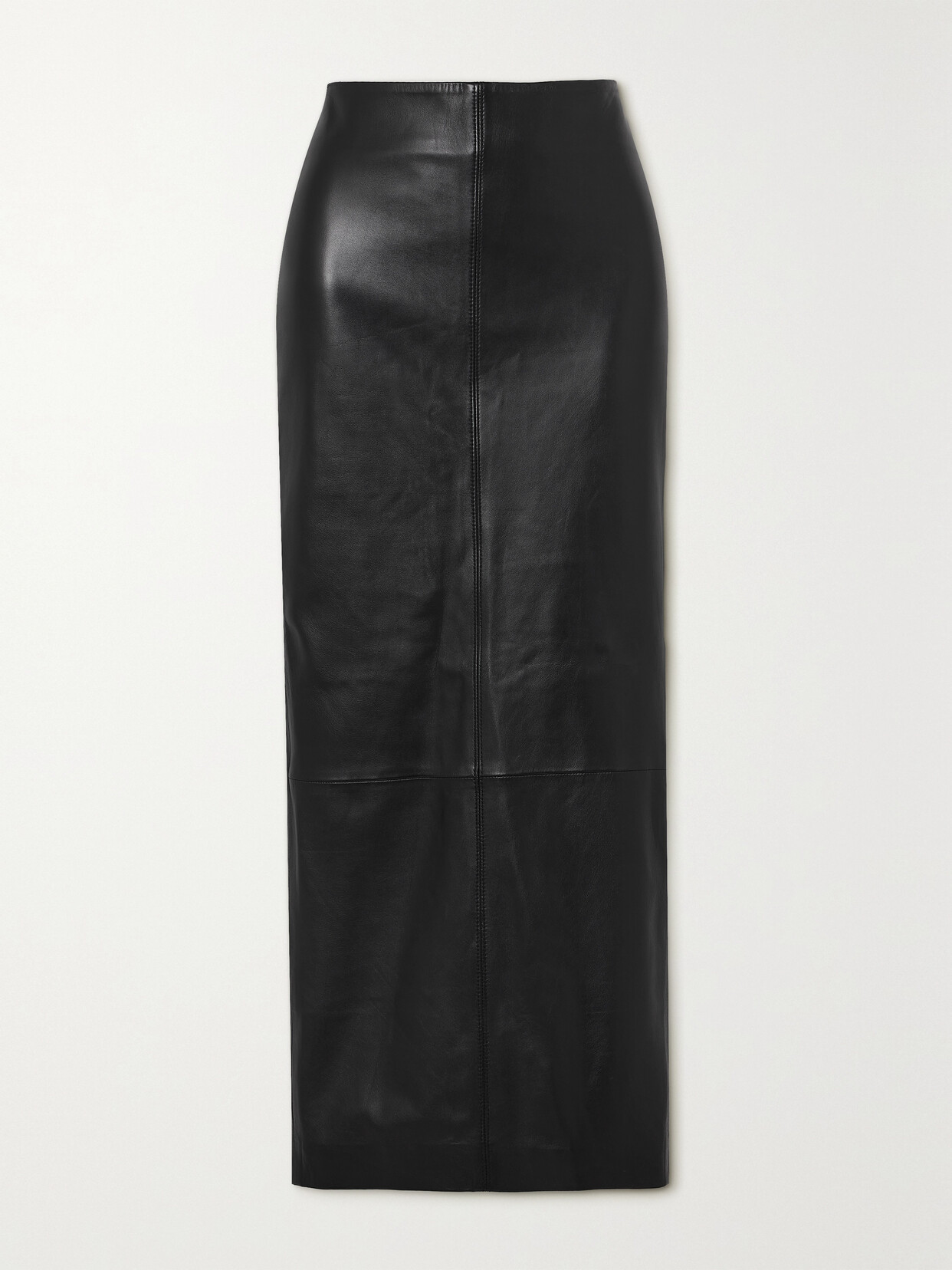 ST. AGNI - + Net Sustain Leather Maxi Skirt - Black