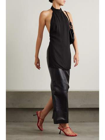 St. Agni + NET SUSTAIN wool-blend twill halterneck tunic