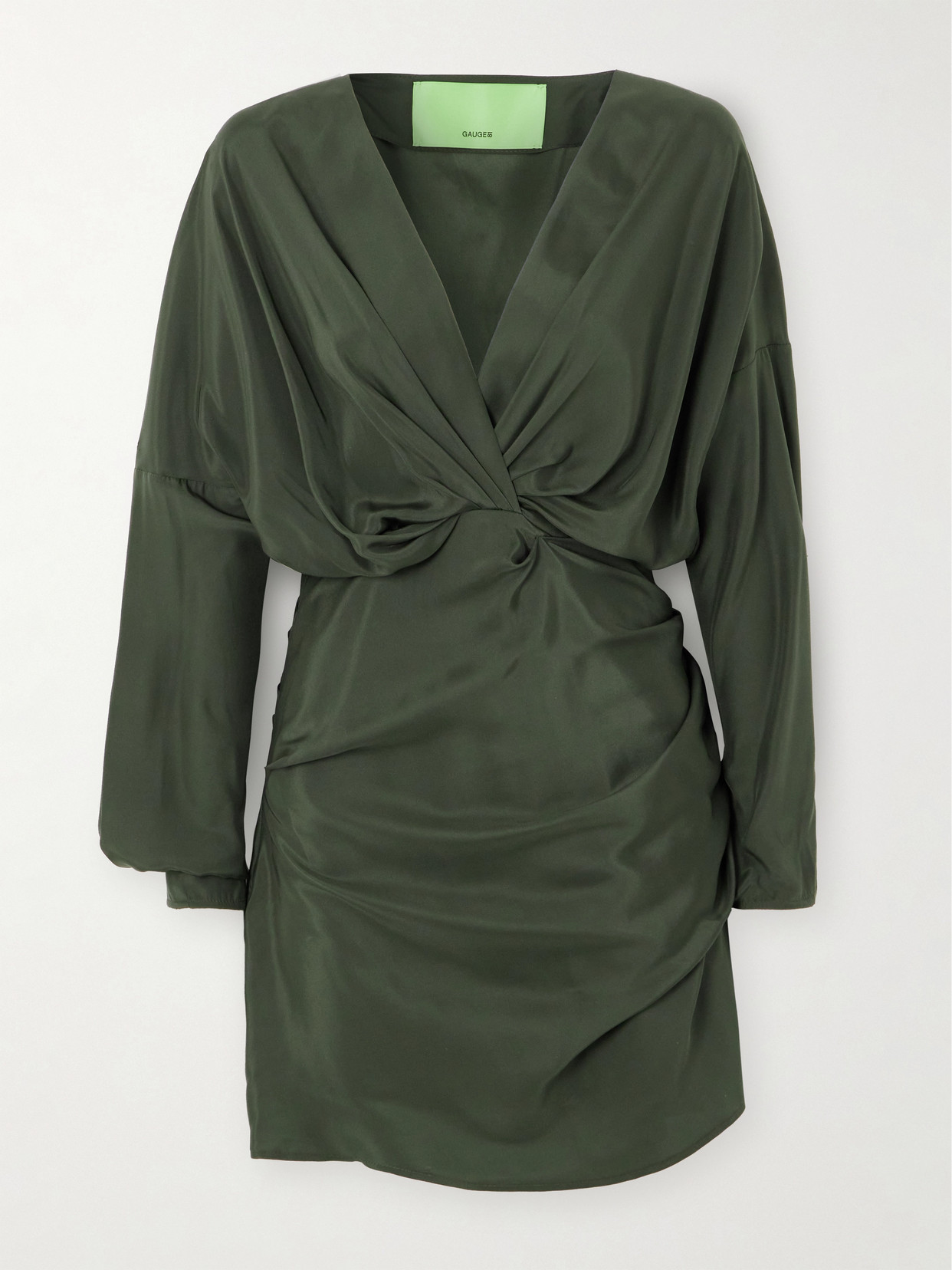 GAUGE81 - Asuka Silk-satin Mini Dress - Green