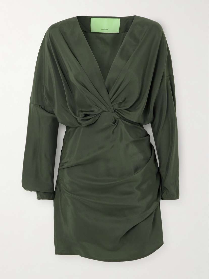 GAUGE81 Asuka Silk-satin Mini Dress
