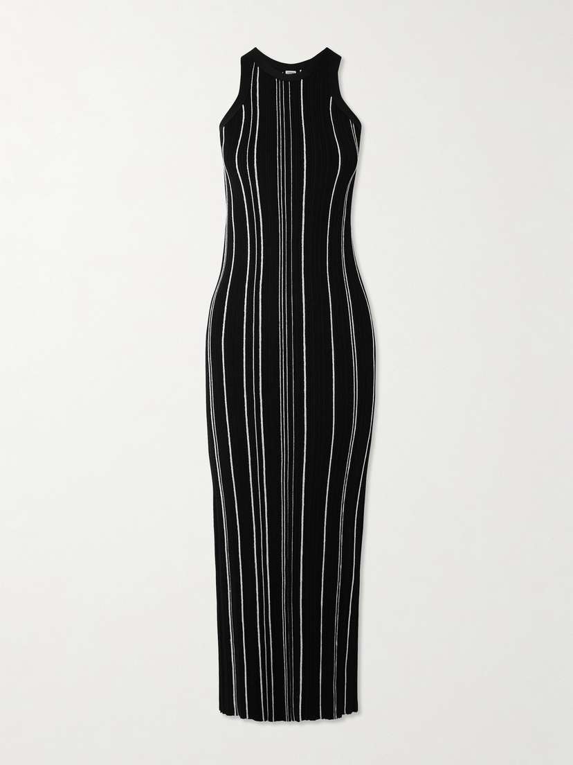 TOTEME + Net Sustain Striped Ribbed-knit Maxi Dress