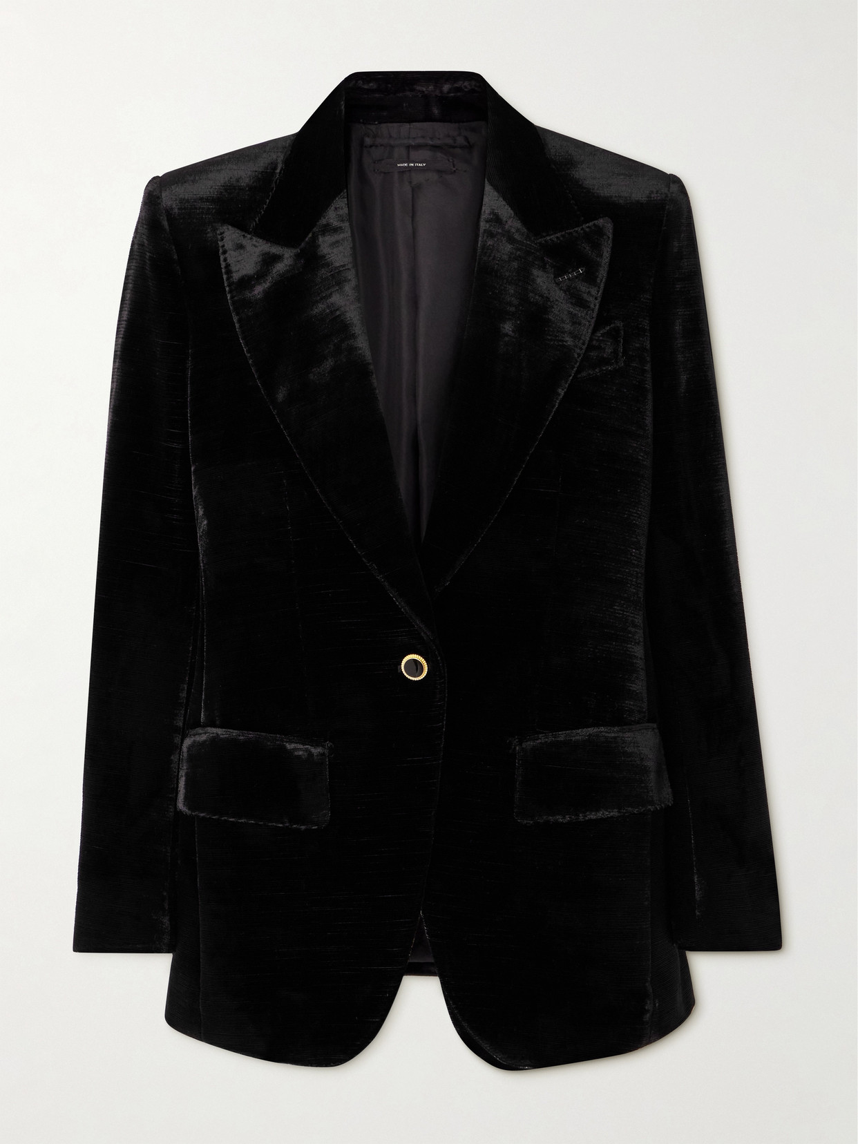 Tom Ford Wool-blend Velvet Blazer In Black