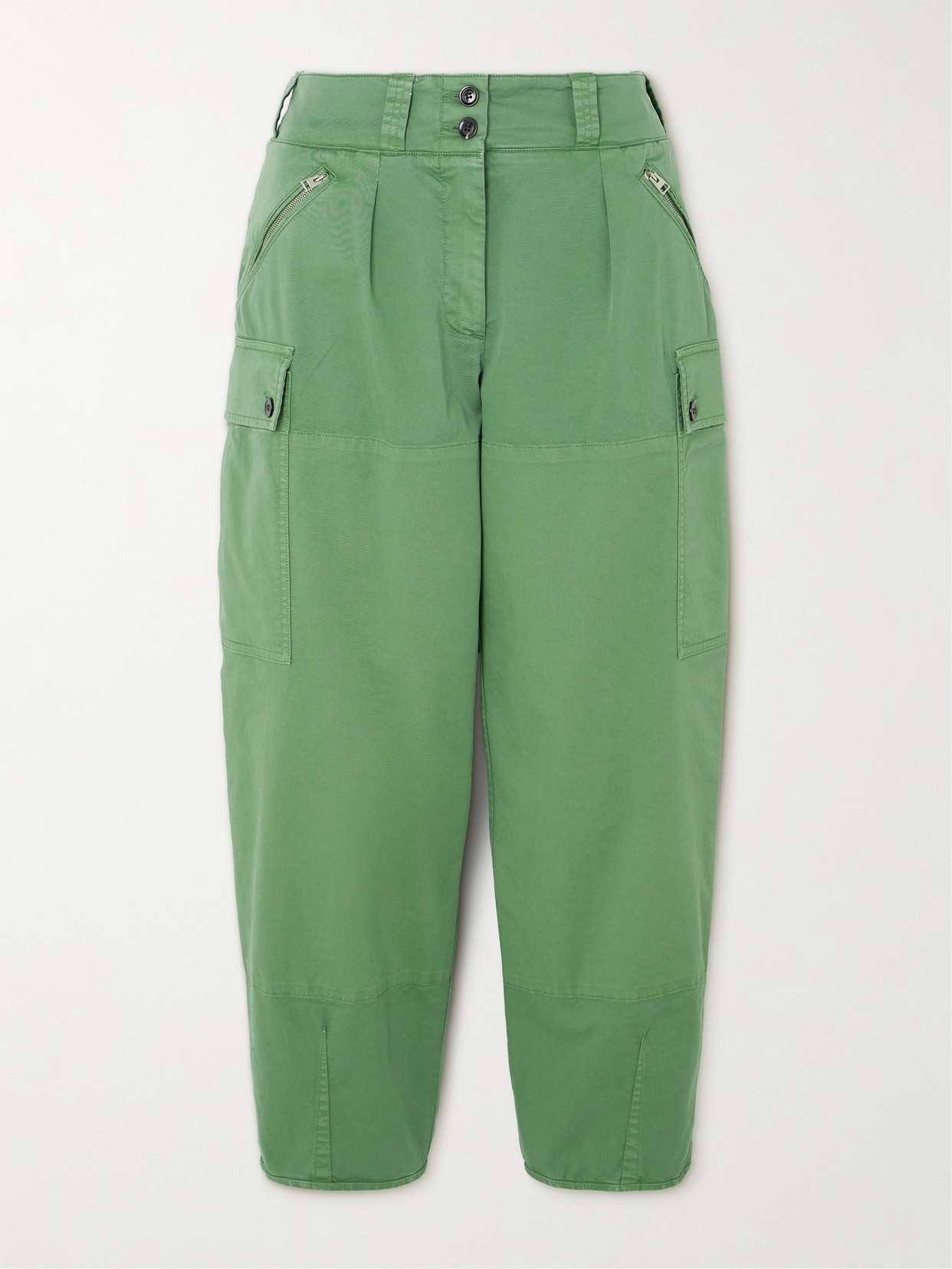 TOM FORD Tapered Stretch-cotton Twill Cargo Pants - Green