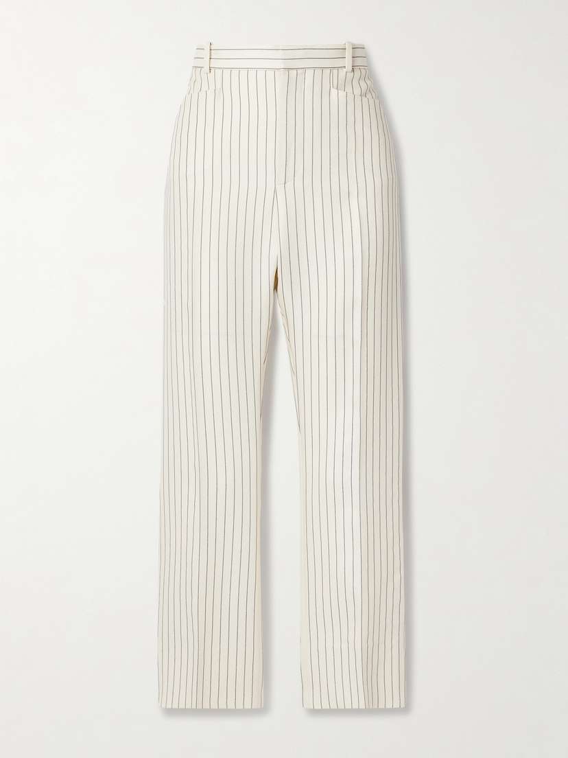 Tom Ford Pinstriped Wool-blend Twill Straight-leg Pants