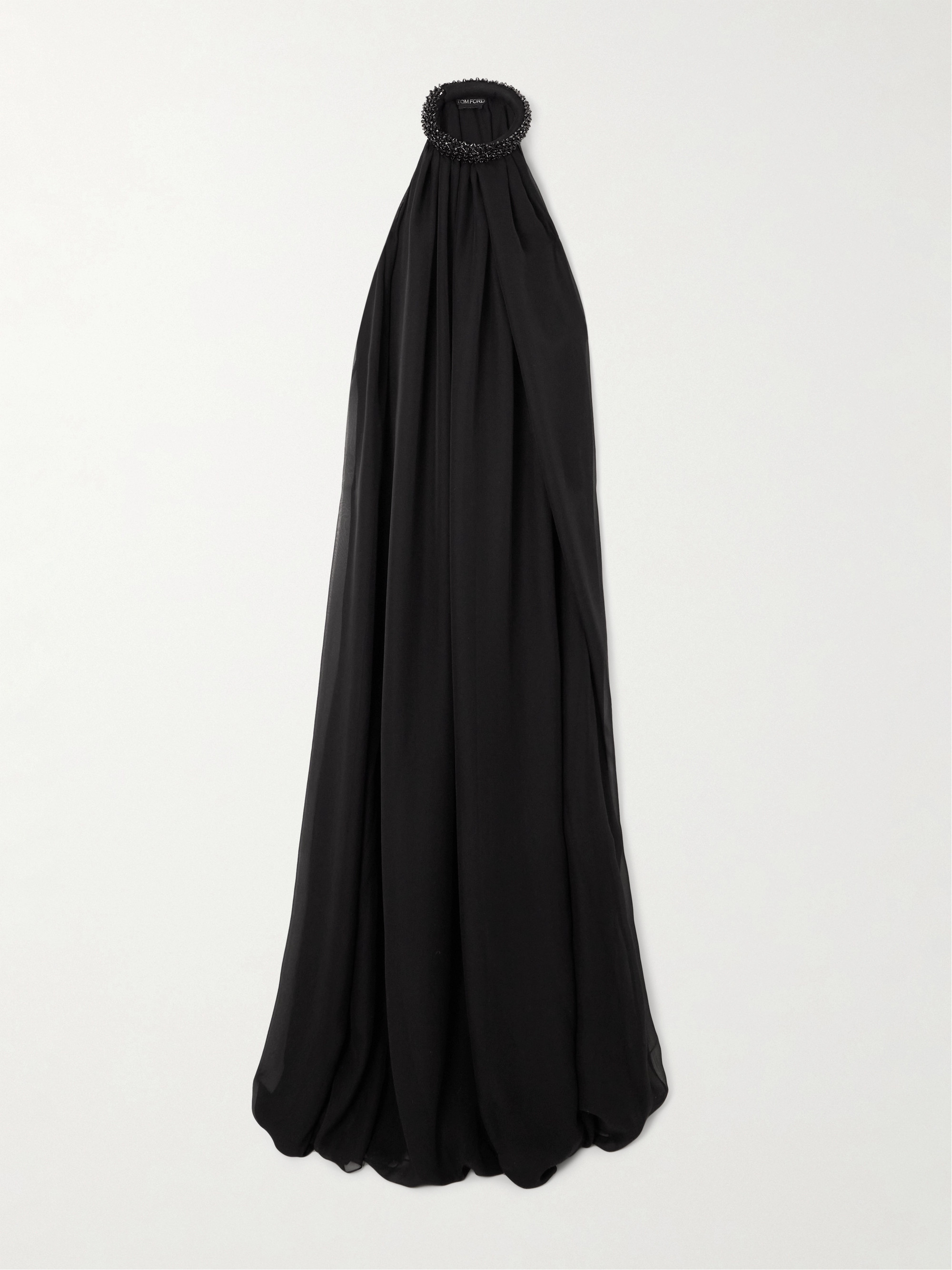Tom Ford Embellished silk-chiffon halterneck gown thumbnail