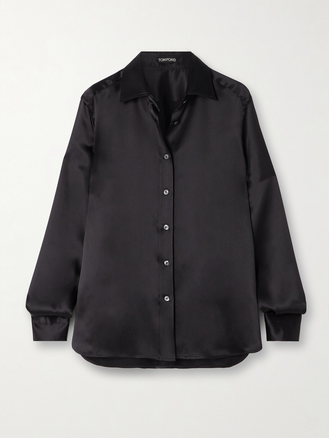 TOM FORD - Silk-satin Shirt - Black