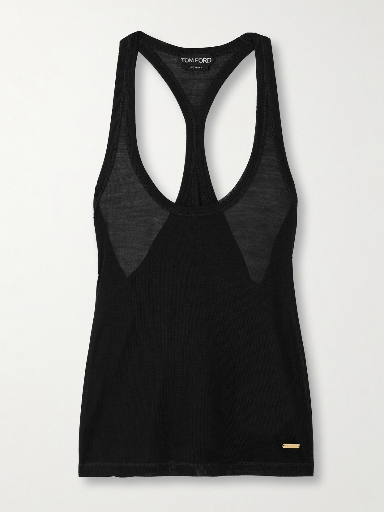 TOM FORD - Silk-jersey Tank - Black