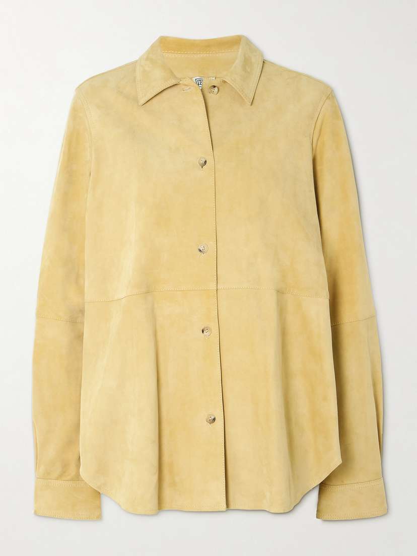 TOTEME Paneled Suede Shirt