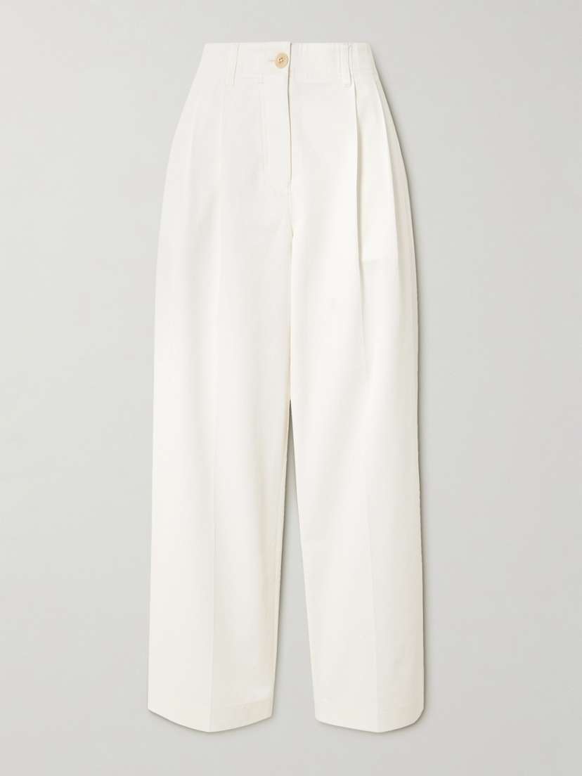 TOTEME Organic Cotton-twill Wide-leg Pants