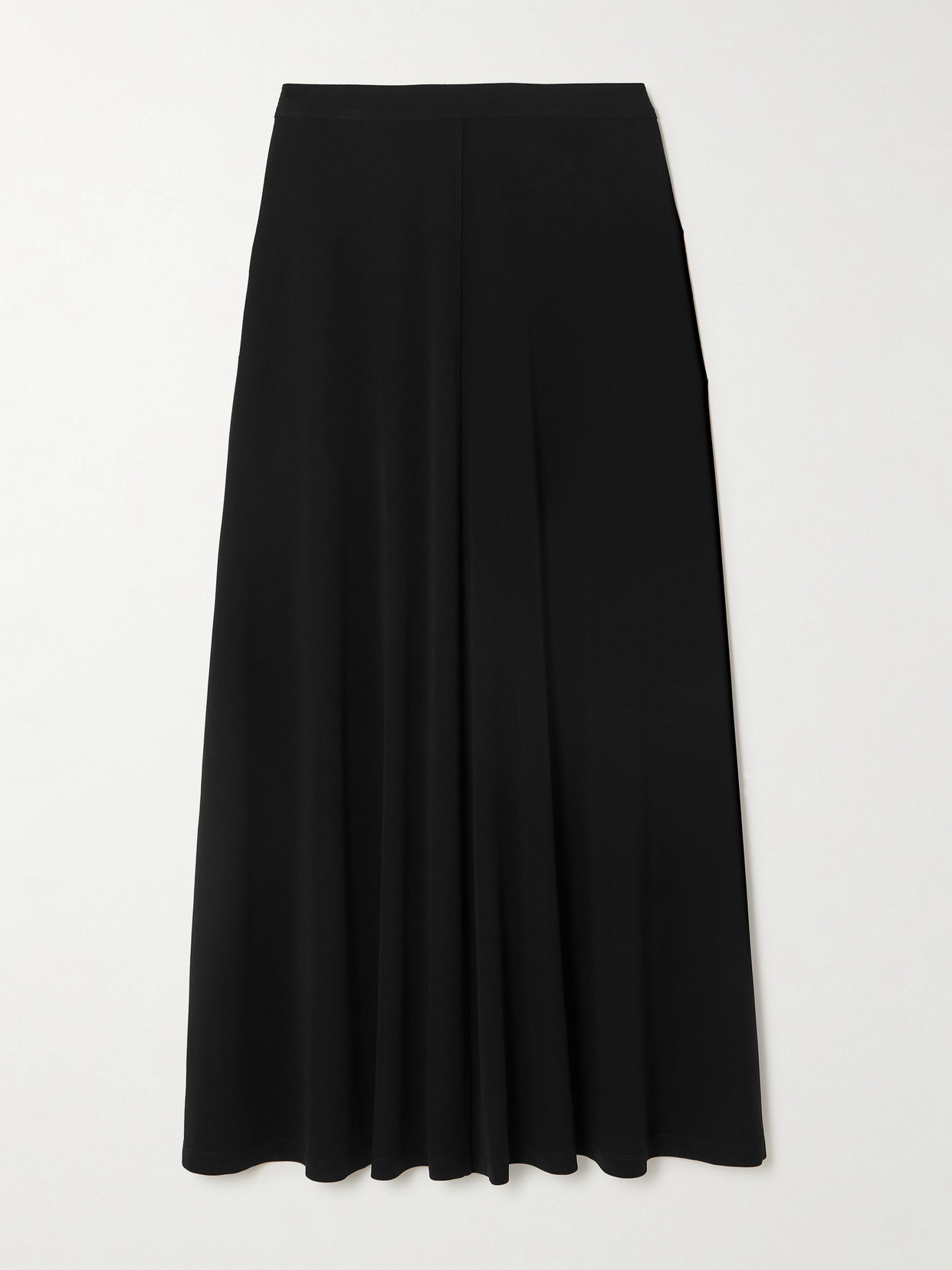 Shop Totême Stretch-jersey Midi Skirt In Black