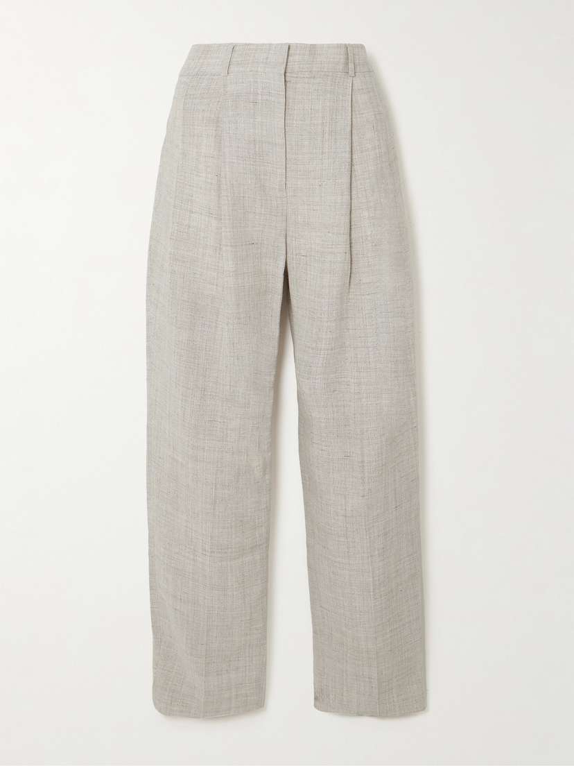 TOTEME Pleated Woven Straight-leg Pants