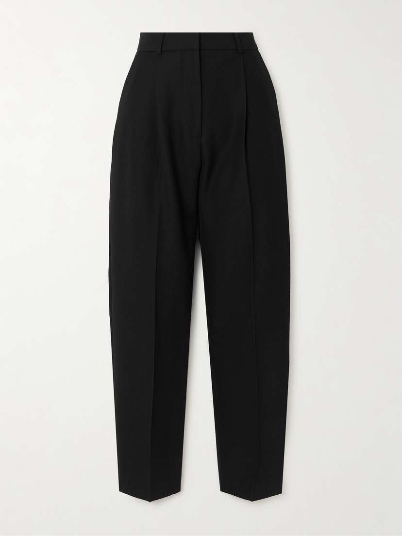 TOTEME Pleated Recycled Woven Tapered Pants
