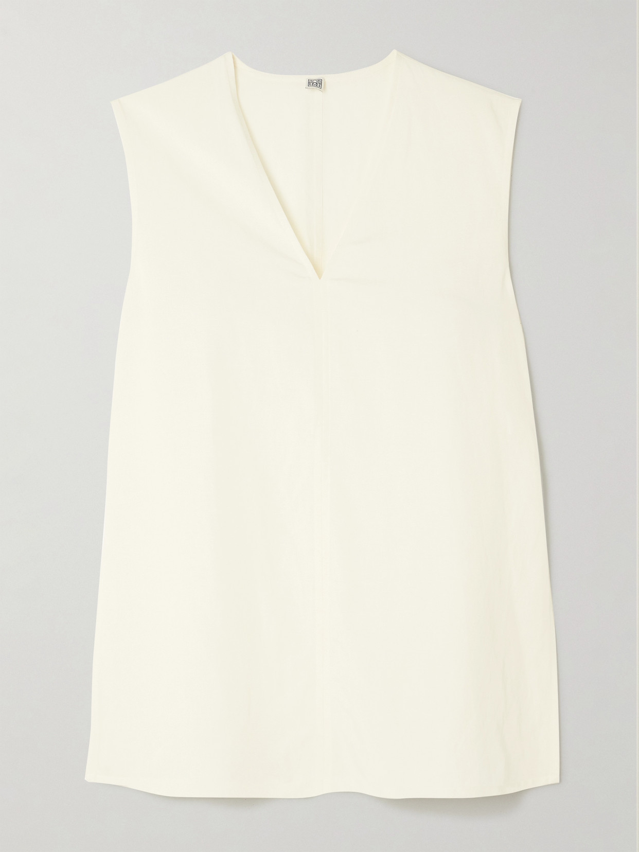 TOTEME - Lyocell And Linen-blend Top - Off-white