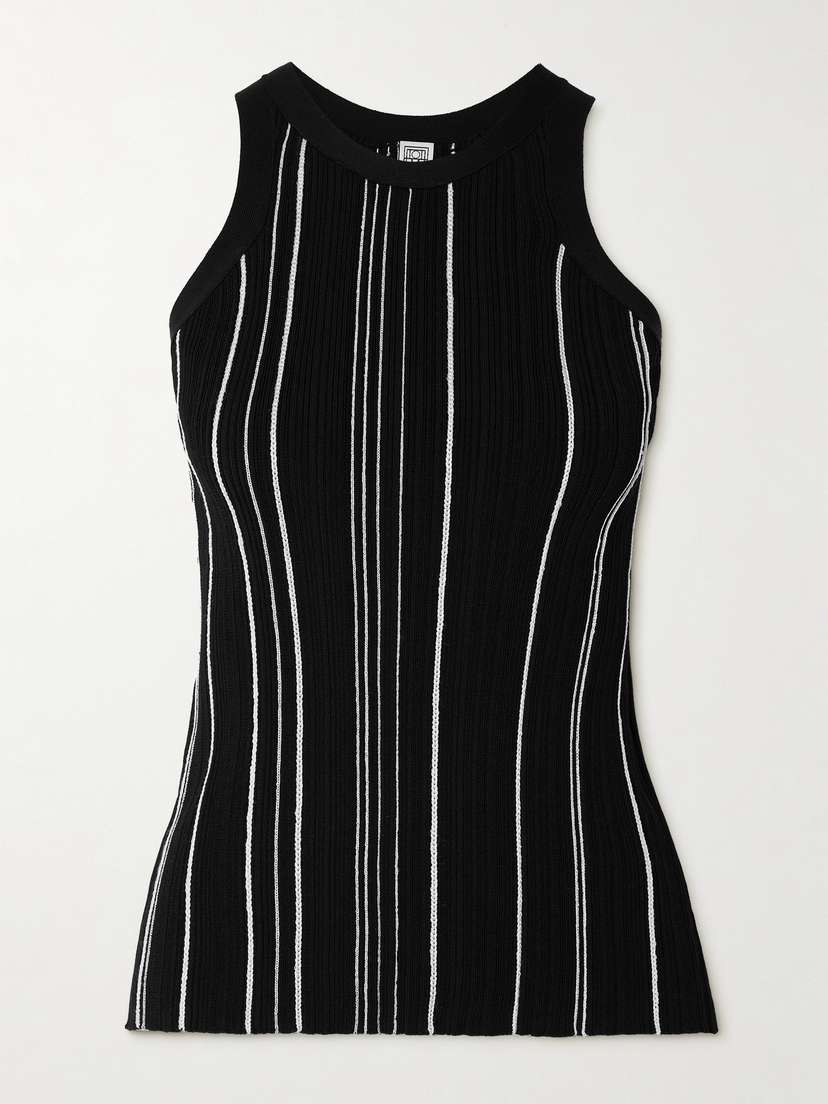 TOTEME Striped Ribbed-knit Tank