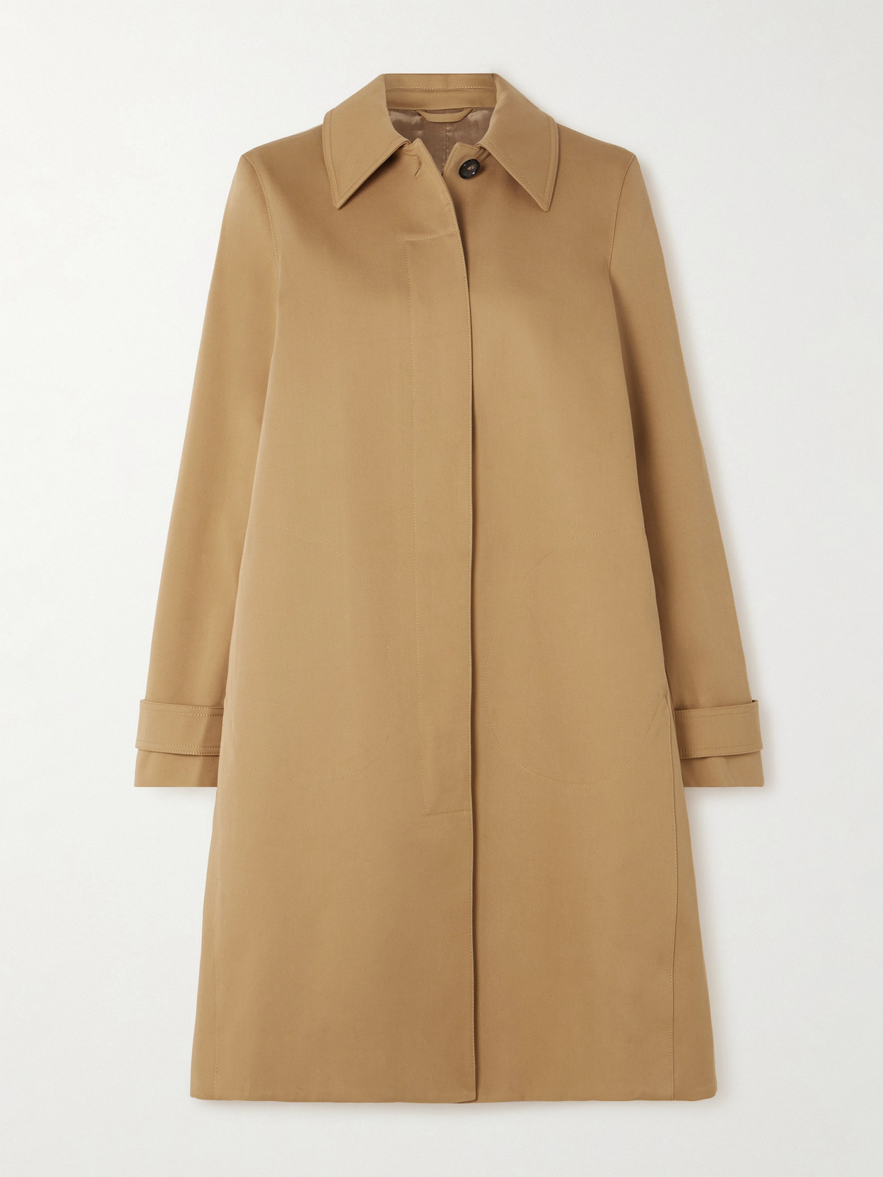 Totême Organic Cotton-gabardine Coat In Neutrals