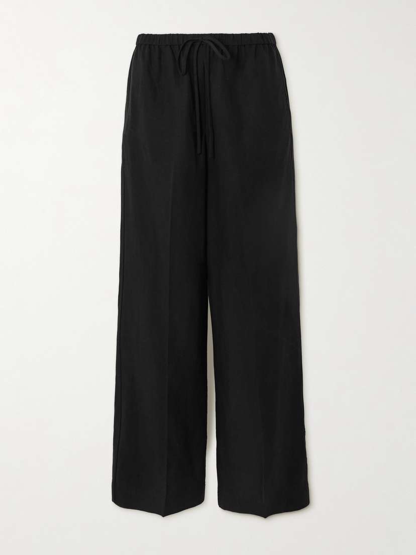 TOTEME Tencel ™ Lyocell And Linen-blend Wide-leg Pants