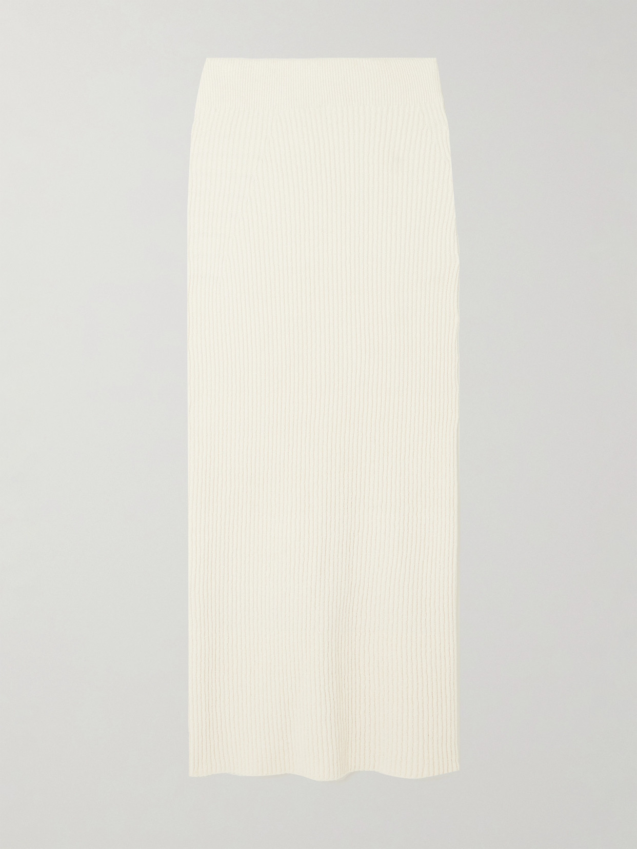 Totême Organic Cotton-blend Bouclé Maxi Skirt In Ecru